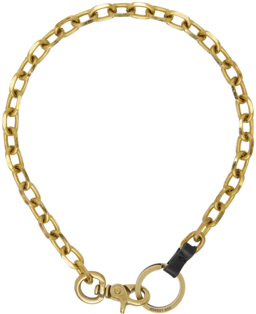 Ogrlica OUR LEGACY Gold Ladon Necklace Rumena | A4248LRB, 0