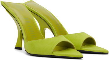 Modni dodatki The Attico Attico Ester Suede Mules Zelena | 242WS789 L007, 3