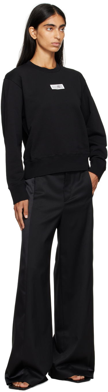 Pulover Maison Margiela MM6 Maison Margiela Logo Patch Sweatshirt Črna | S52GU0247 M25025, 3