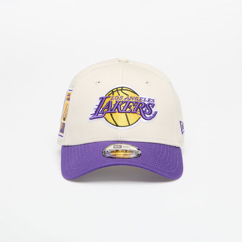 Kapa New Era Los Angeles Lakers 9FORTY Contrast Patch Adjustable Cap Bež | 60667571