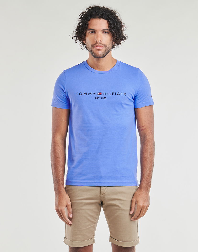 Majica Tommy Hilfiger LOGO TEE Modra | MW0MW11797-C30