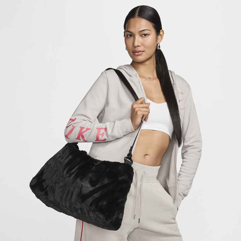 Tote bag Nike Faux Fur Tote Bag Črna | FZ1323-010