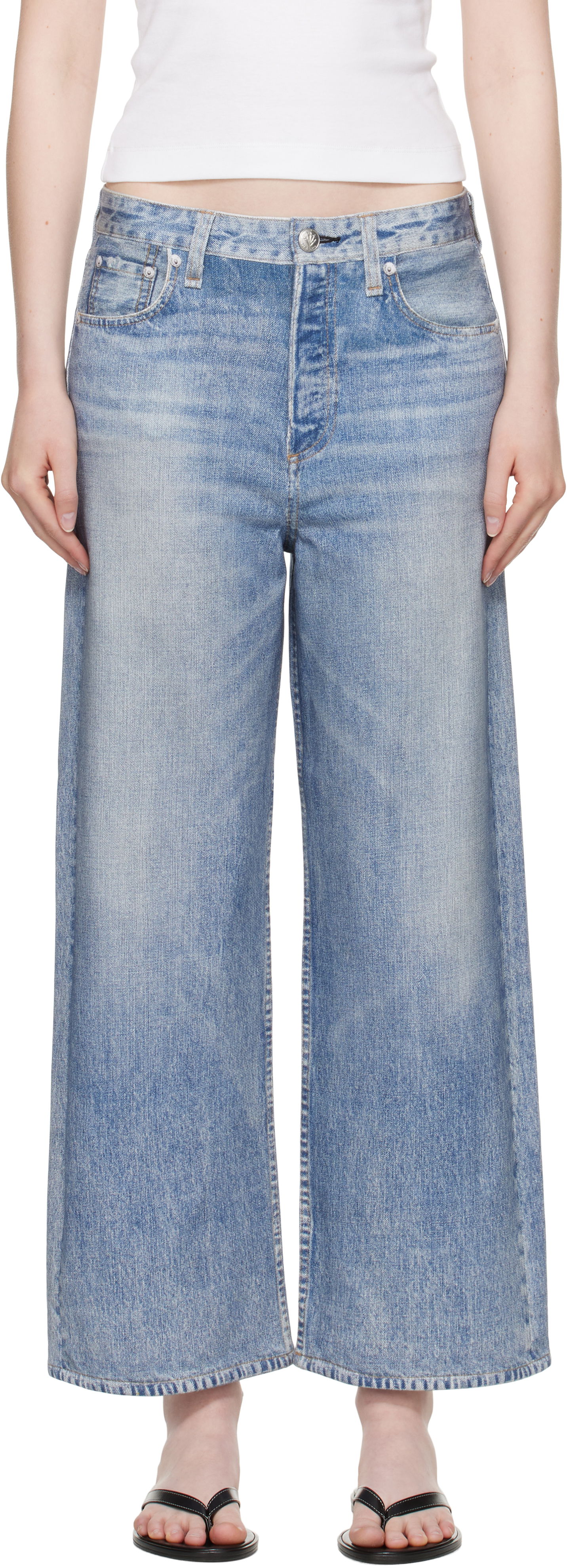 Kavbojke rag & bone rag & bone Miramar Andi Wide Leg Jeans Modra | WCW25P70028202, 0