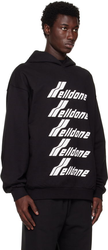 Pulover We11done Printed Hoodie Črna | WD-TH3-22-729-U-BK, 4