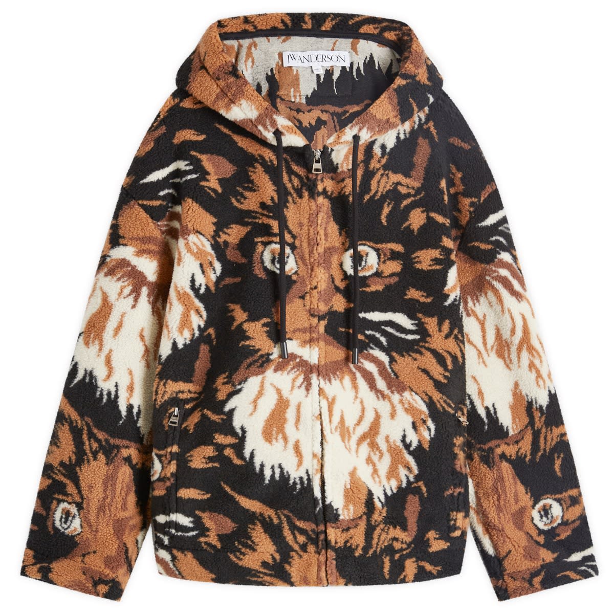 Jakna JW Anderson Zip Front Hooded Jacket Rjava | JK0337-PG1585-600, 0