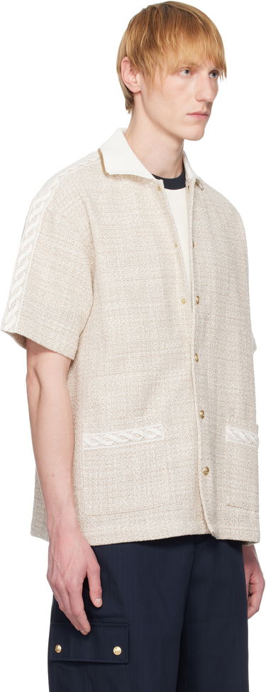 Srajce Drôle de Monsieur Drôle De Monsieur 'La Chemise Tweed' Button-Up Shirt Bež | G-SH216-CO186-BG, 1