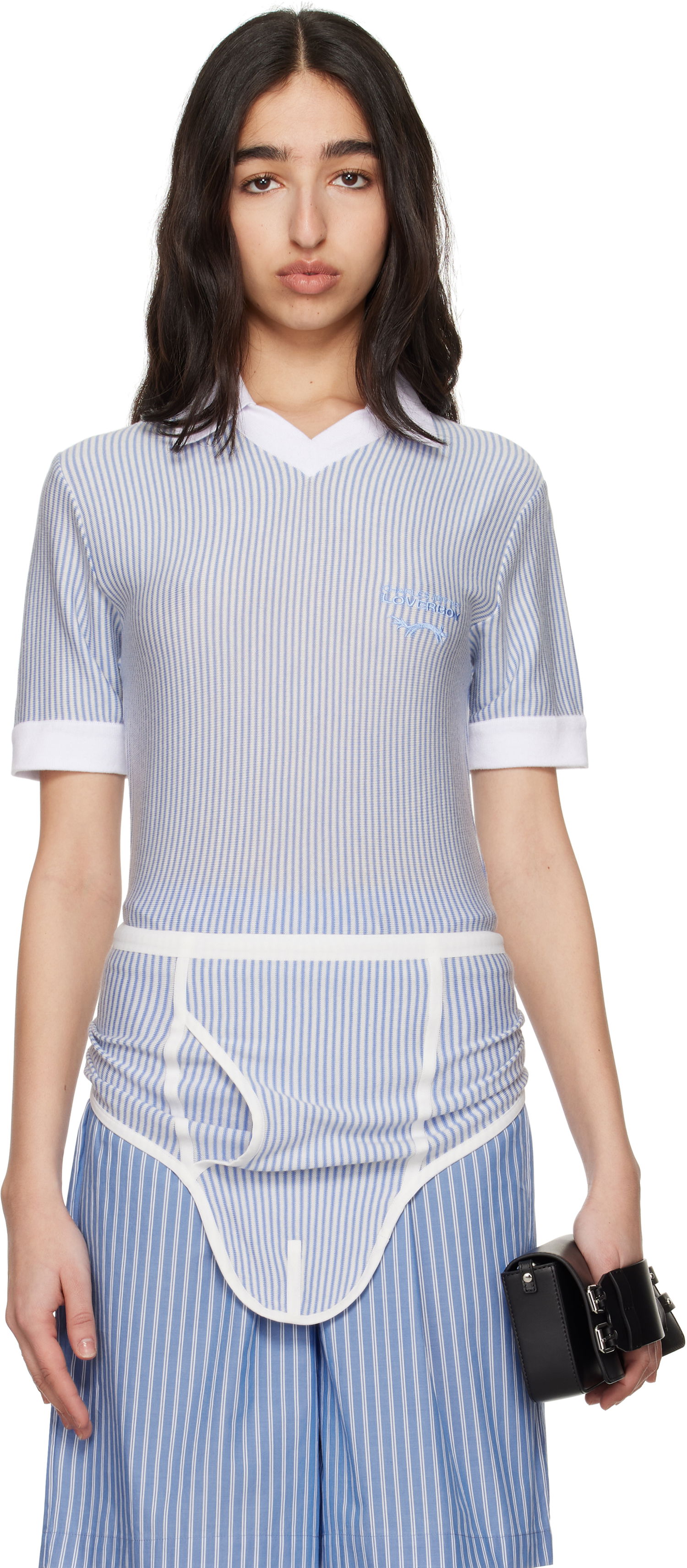 Polo majica Charles Jeffrey Loverboy Charles Jeffrey LOVERBOY Cheeky Onesie Bodysuit Modra | 54090302, 0