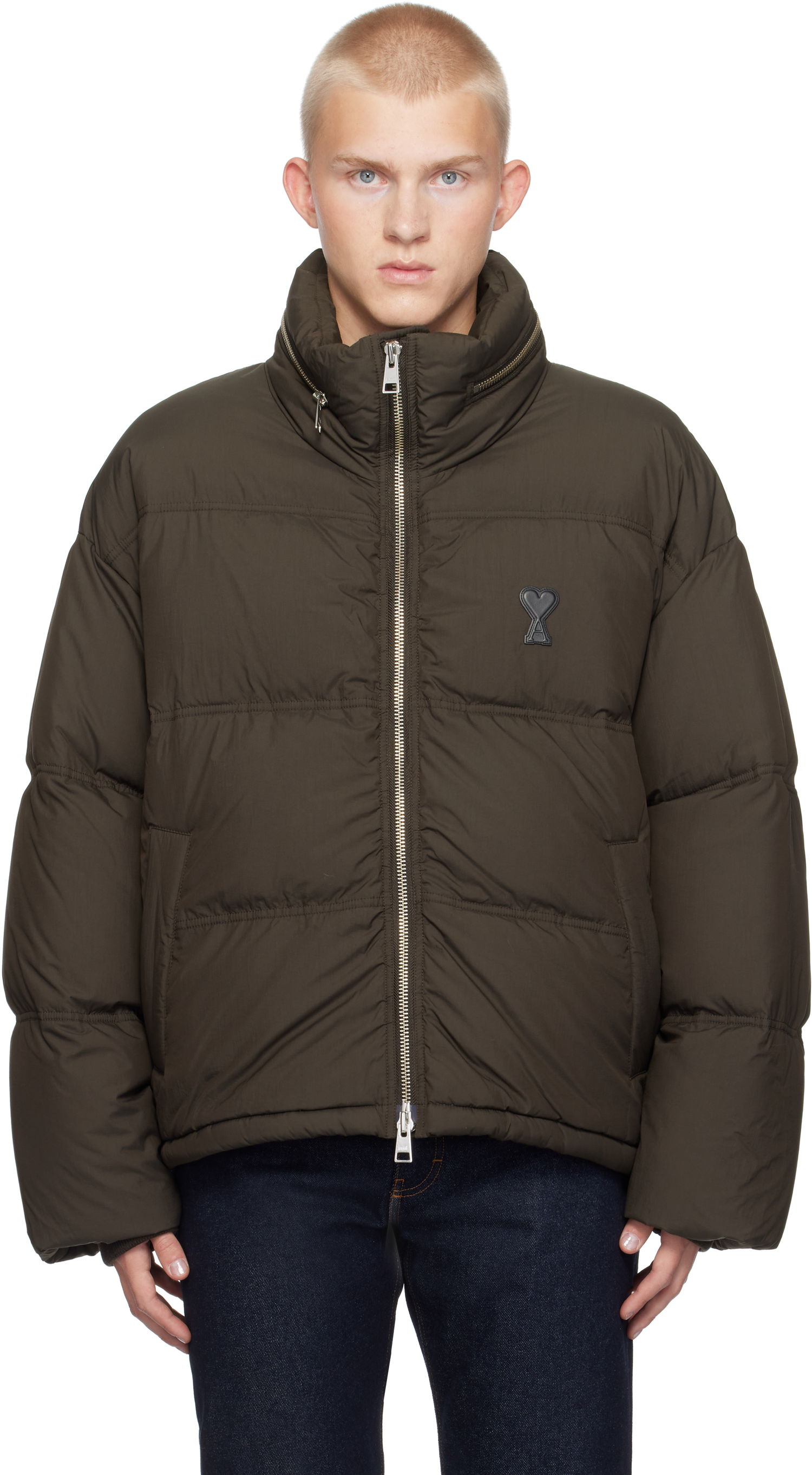 Puhovka AMI Down Jacket Rjava | HJK403.PA0009, 0