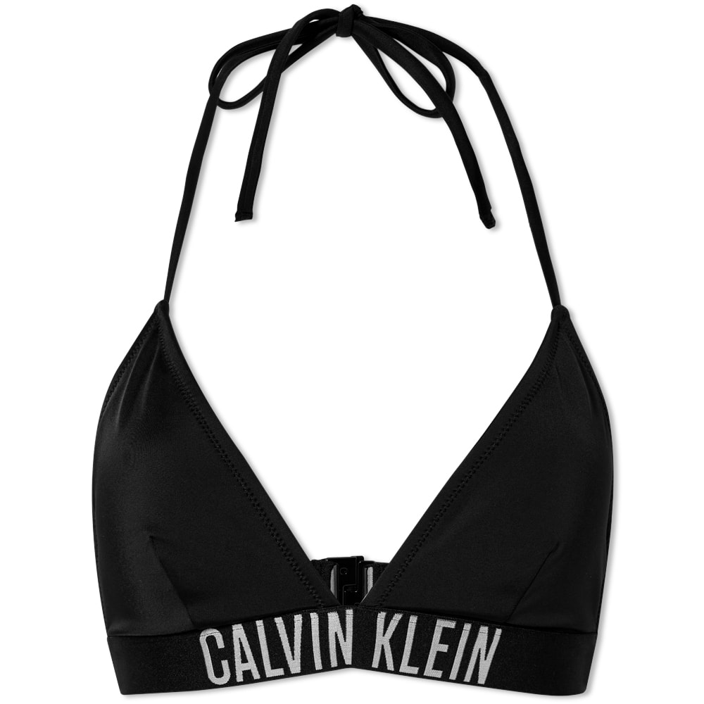 Kopalke CALVIN KLEIN Swim Logo Triangle Bikini Top Črna | KW0KW01824-BEH, 0
