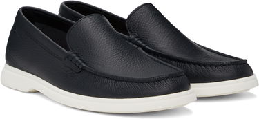 Superge in čevlji BOSS BOSS Tumbled Leather Loafers Črna | 50536173, 3