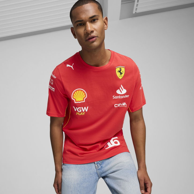 Majica Puma Scuderia Ferrari Leclerc T-Shirt Rdeča | 763605_01