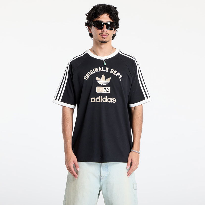 Majica adidas Originals 3-Stripes Originals Dept. Graphic Tee Črna | KD6265