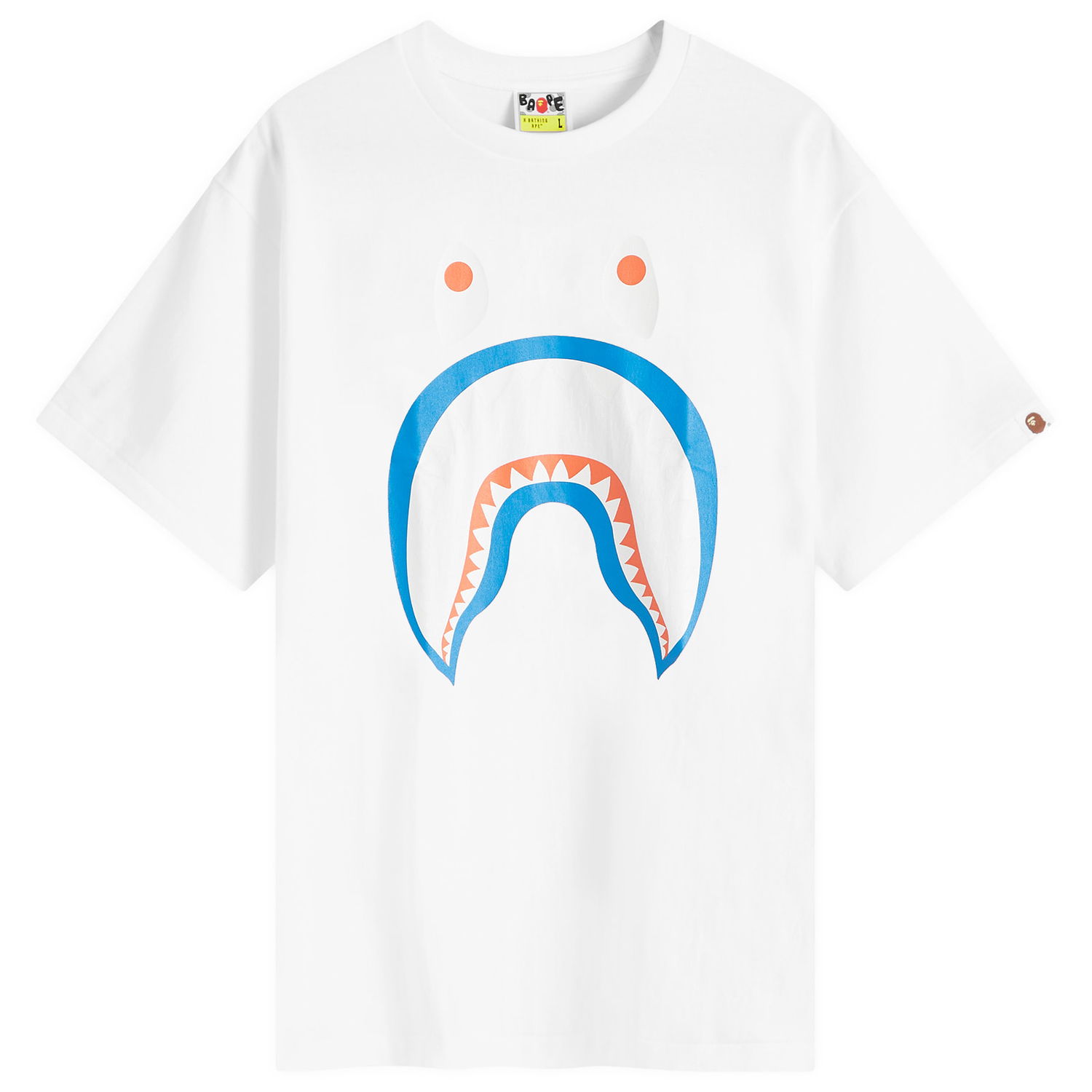 Majica BAPE Colours Shark PONR T-Shirt Bela | 001TEK301016M-WHT, 0