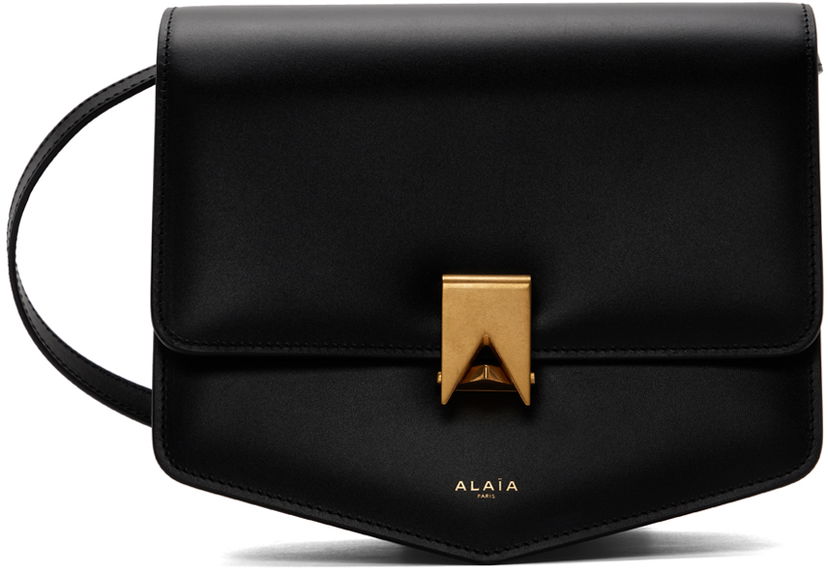 Torba za čez ramo Alaïa 'Le Papa' Black Leather Shoulder Bag Črna | AA1S01422CA191