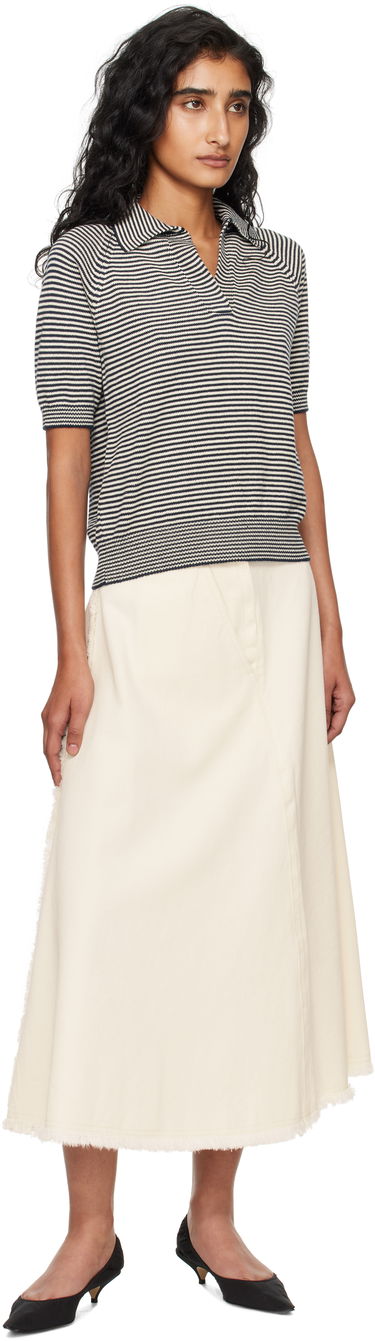 Krila Max Mara Alvaro Frayed-Edge Midi Skirt Bež | 2525106051600, 3