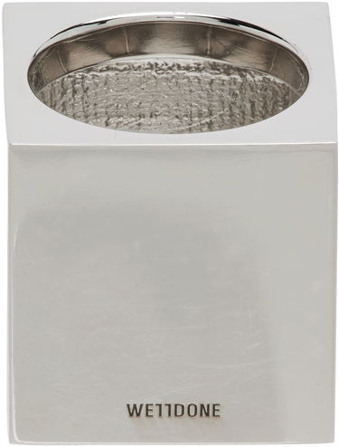 Prstan We11done Square Logo Dice Ring Kovinski | WD-AJ1-22-703-U-BW, 3