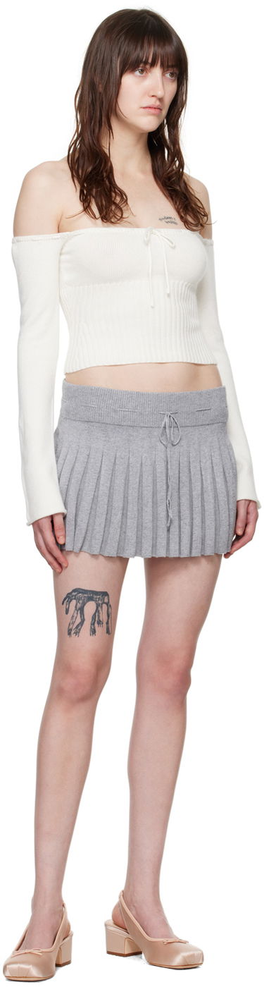 Krila GUIZIO Guizio Cielo Pleated Miniskirt Siva | H23610S020, 3