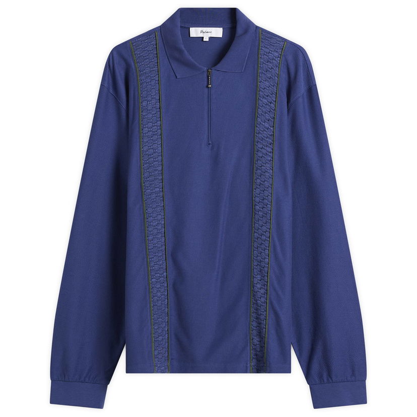 Polo majica Palmes Lace Long Sleeve Zip Polo Mornarica | P15-0033-677
