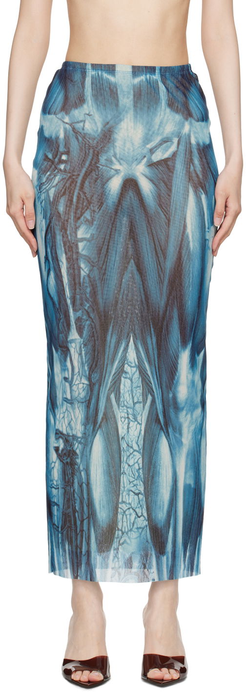 Krila Jean Paul Gaultier Gaultier 'The Écorché' Maxi Skirt Modra | 24/30-F-JU124-T554-505601