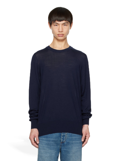 Pleteni pulover AMI Sweater Mornarica | HKS016.KN0014