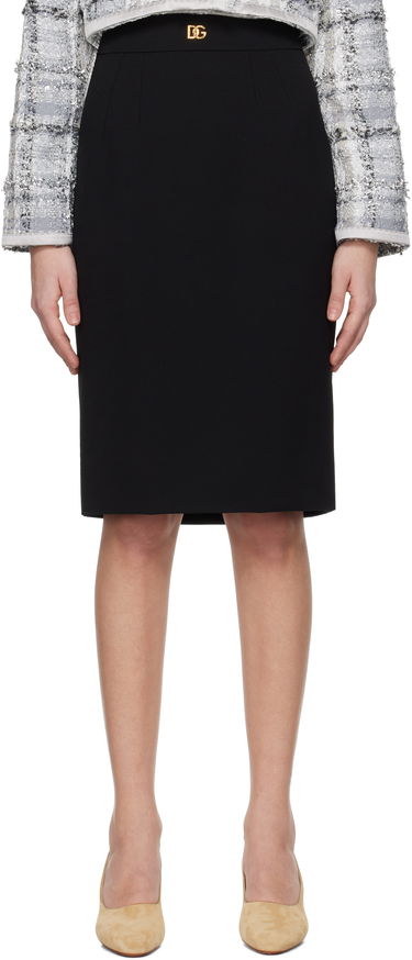 Krila Dolce & Gabbana Dolce&Gabbana Wool Pencil Midi Skirt Črna | F4C2CT GDCSX, 0