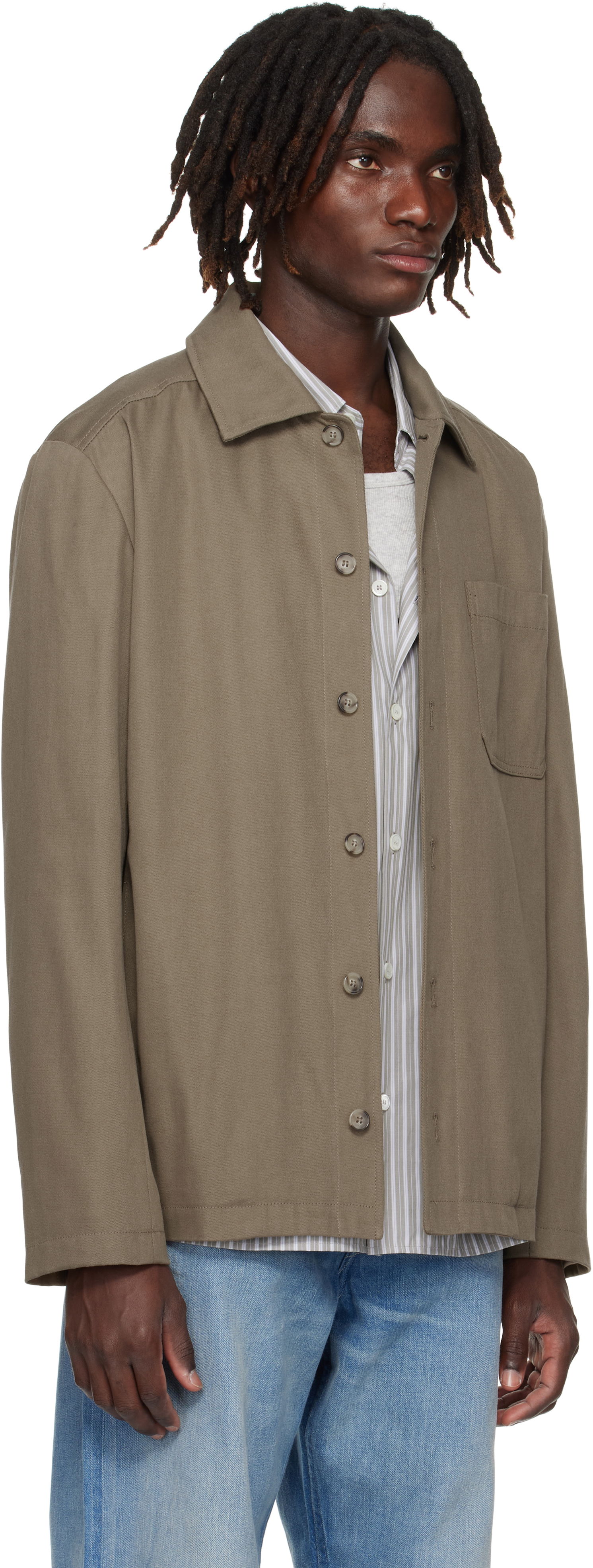 Jakna A.P.C. A.P.C. Jeffray Button-Up Jacket Zelena | COFCO-H02991, 1