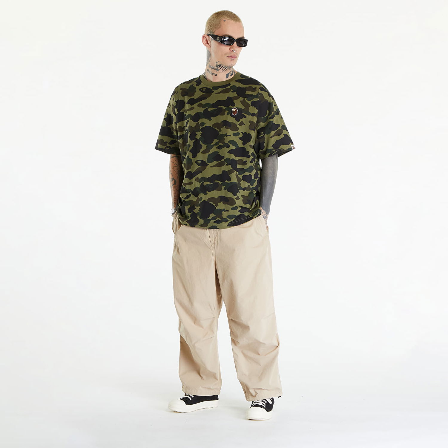 Majica BAPE A BATHING APE 1St Camo One Point Tee リラックス Green Zelena | 001CSK301006M GRN, 1