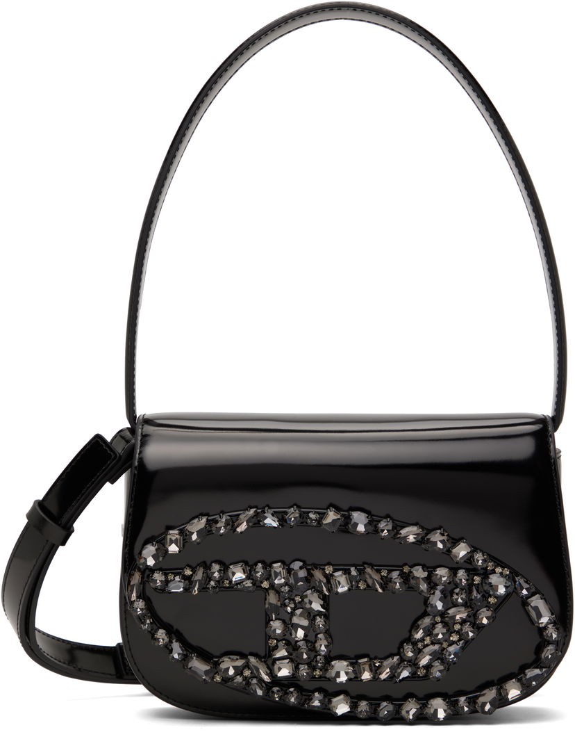 Torbica Diesel Diesel 1DR Crystal-Embellished Shoulder Bag Črna | X08396 P8036