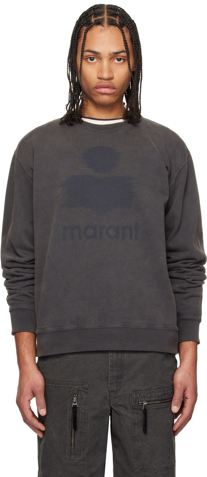 Pleteni pulover ISABEL MARANT Isabel Marant Mikoy Sweatshirt Siva | 25PSW0029HA-C1M01H