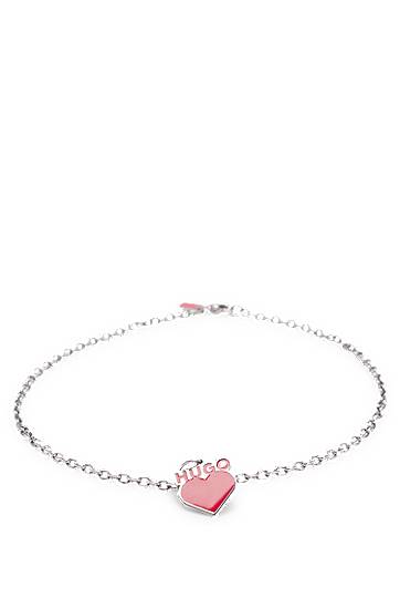 Zapestnica BOSS HUGO Chain Bracelet with Heart Pendant Roza | 50536281