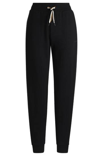 Trenirka BOSS Cuffed Tracksuit Bottoms with Signature Drawcord Črna | 50524759, 0