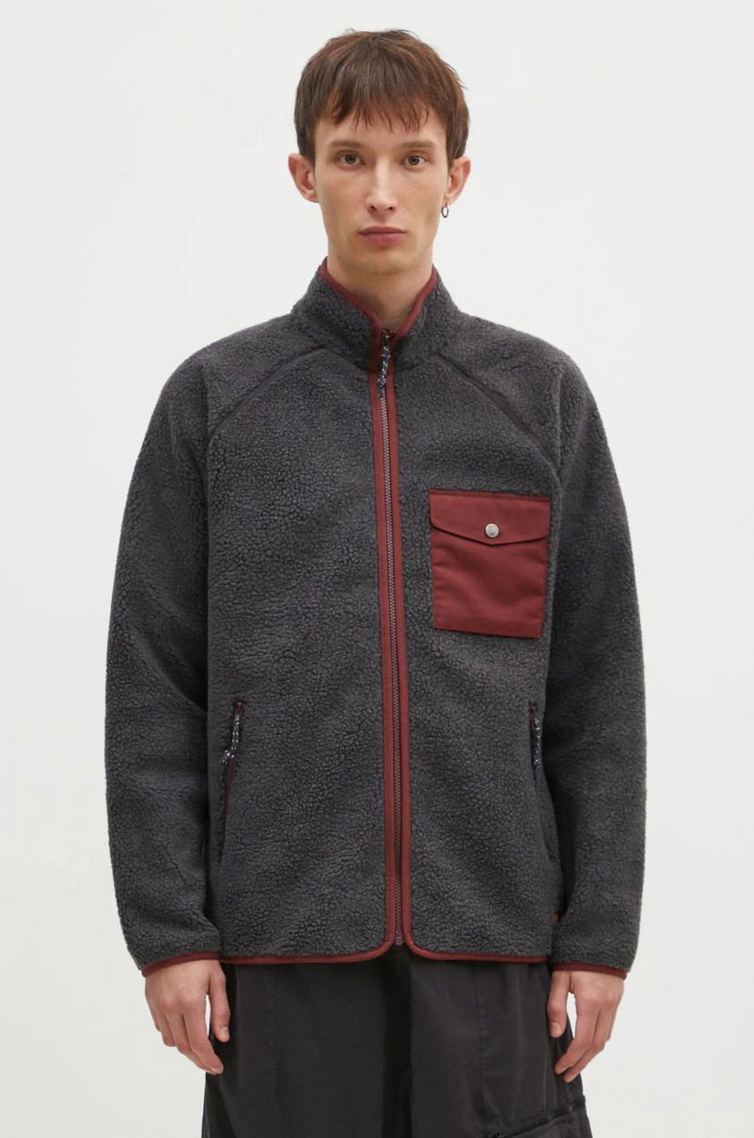 Pulover FJÄLLRÄVEN Pile Fleece Jacket With Chest Pocket Siva | F84158.030.352