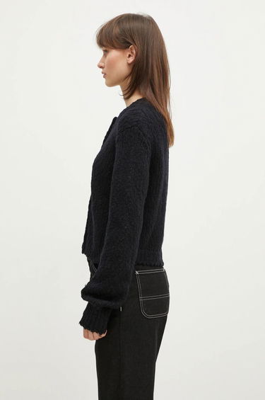 Pleteni pulover Samsoe Samsoe Samsoe Samsoe Sameryem Wool Cardigan Črna | F24400084, 1