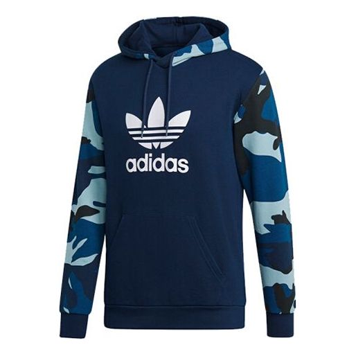 Pulover adidas Originals adidas Originals Camo Print Hoodie Modra | DV2064