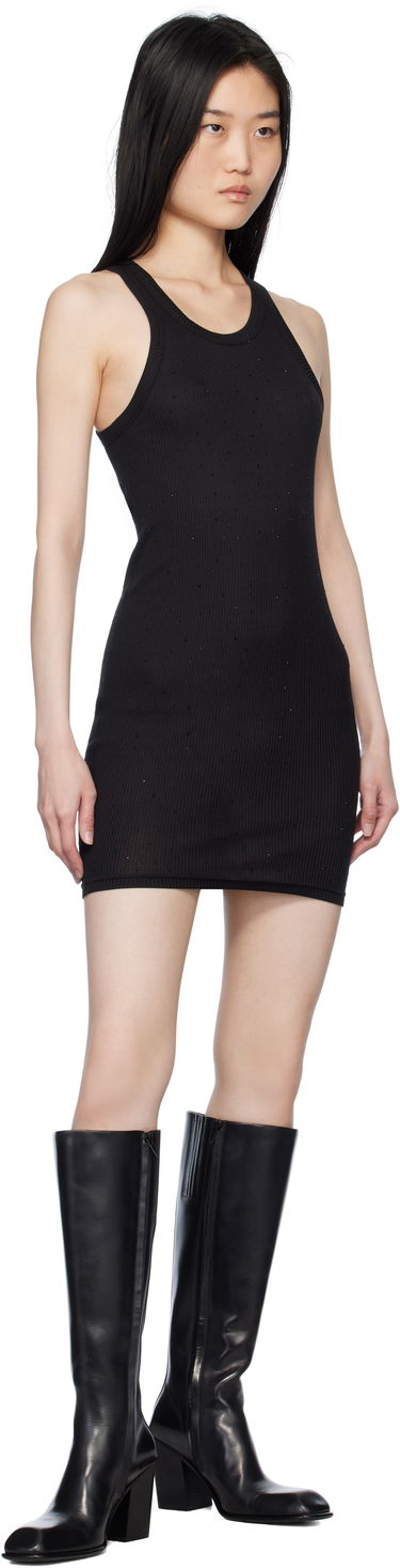 Obleke Alexander Wang Alexander Wang Crystal Racer Tank Mini Dress Črna | 8C1246644T, 3