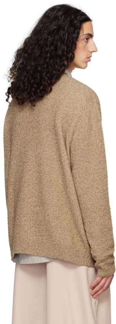 Pleteni pulover Maison Margiela Maison Margiela Pilling V-Neck Sweater Rjava | S50HN0011 M13108, 2
