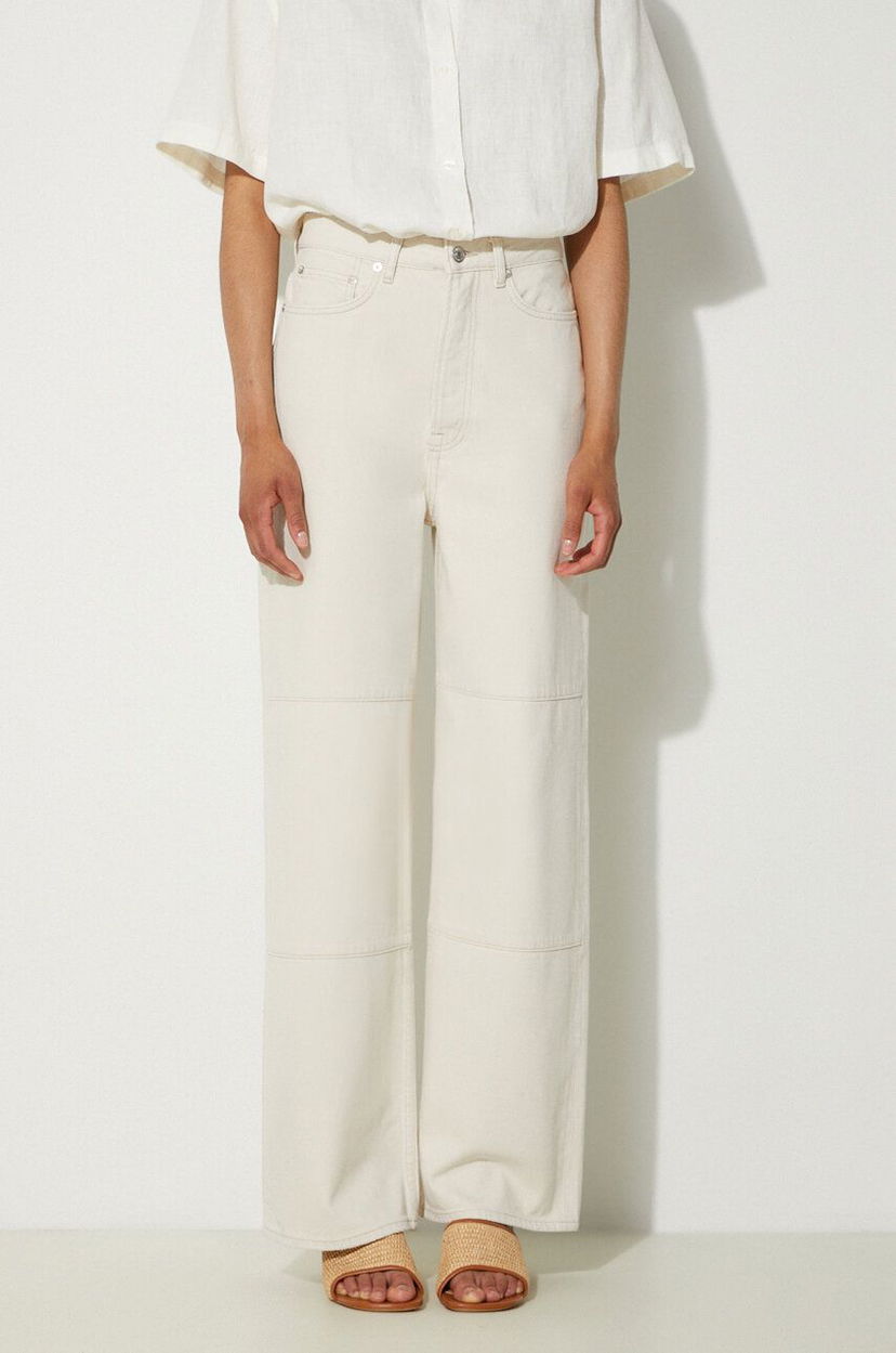 Kavbojke Samsoe Samsoe Sashelly High Waist Jeans Bež | F24200010