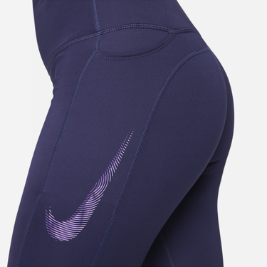 Pajkice Nike Mid-Rise 7/8 Graphic Leggings with Pockets Mornarica | FB4656-555, 3