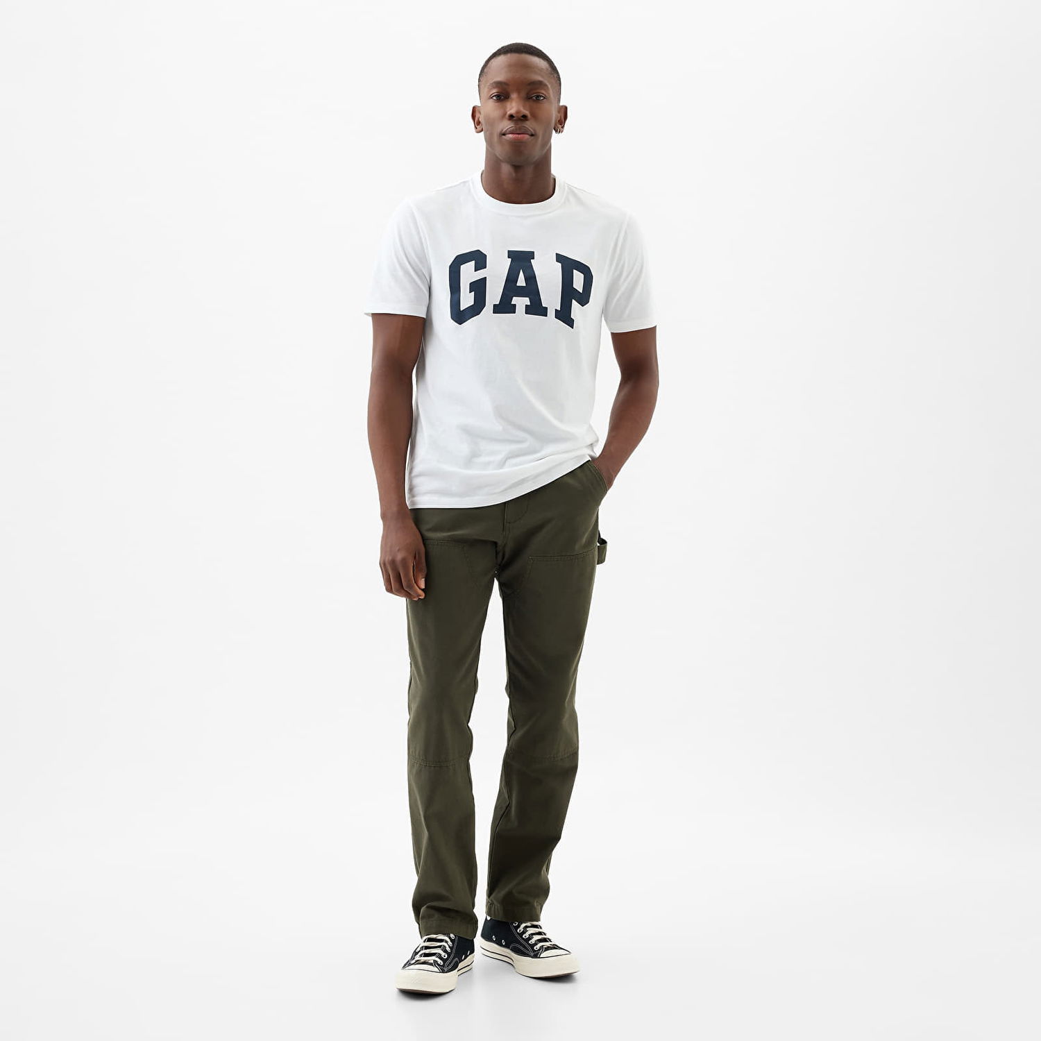 Majica GAP Basic Logo Tee White V2 Global Bela | 856659-03, 1