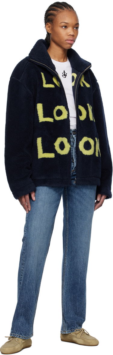 Bomber jakna JW Anderson JW Anderson 'Look Look Look' Fleece Zip-Up Jacket Mornarica | JK0375-PG1711, 3