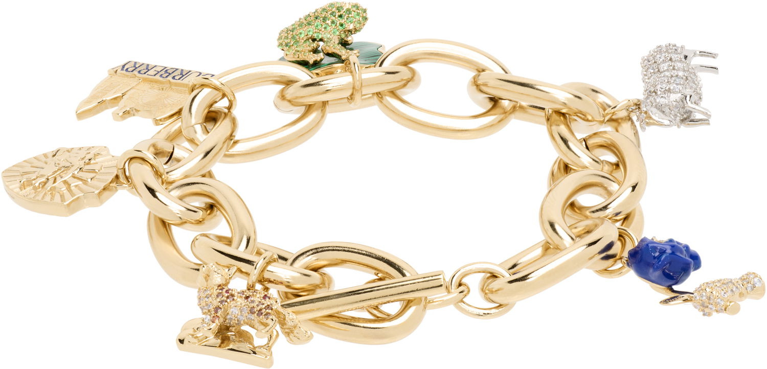 Zapestnica Burberry Burberry Gold-Tone Charm Bracelet Rumena | 8112024, 1