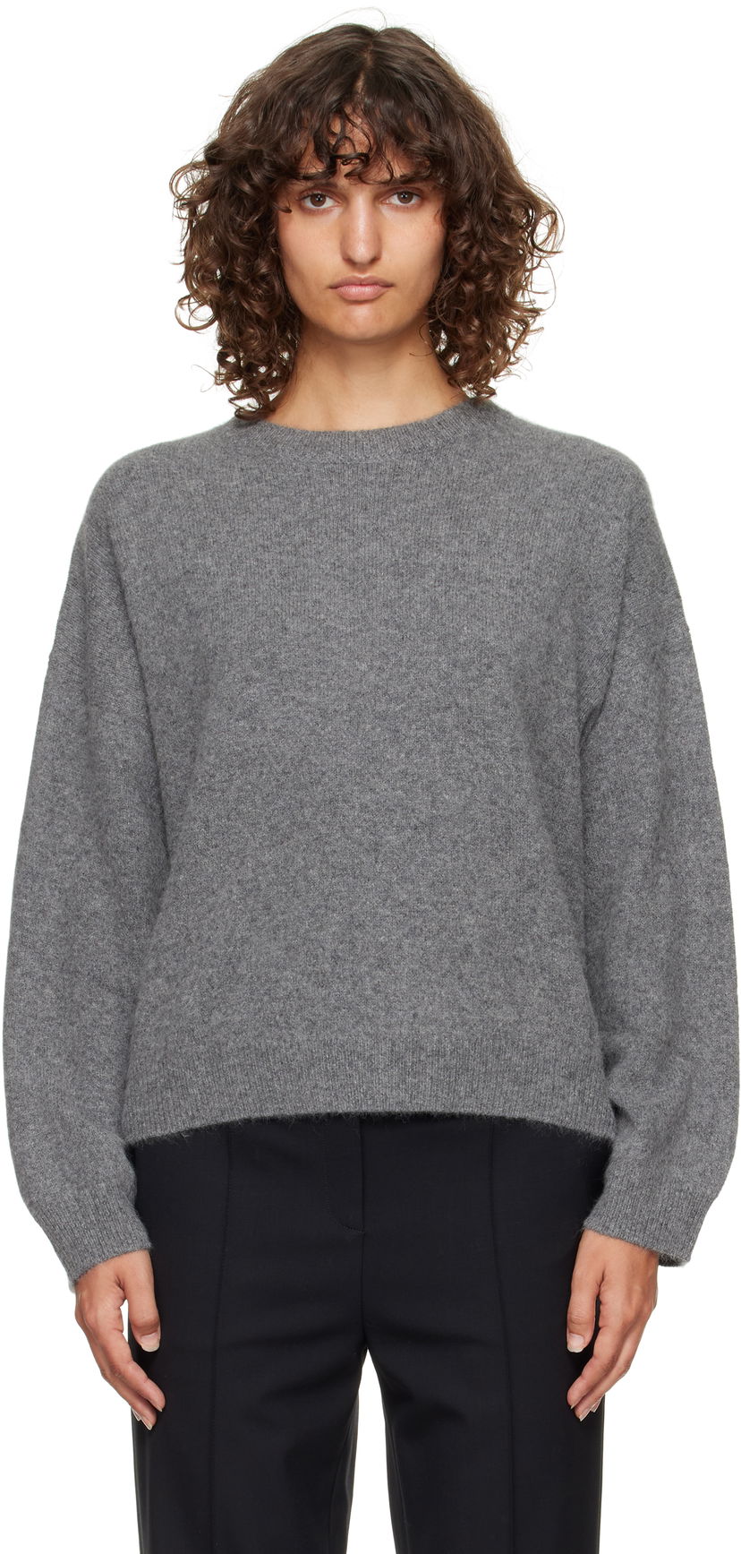 Pleteni pulover Loulou de Saison Loulou de Saison Tristan Yak Blend Sweater Siva | TRISTAN