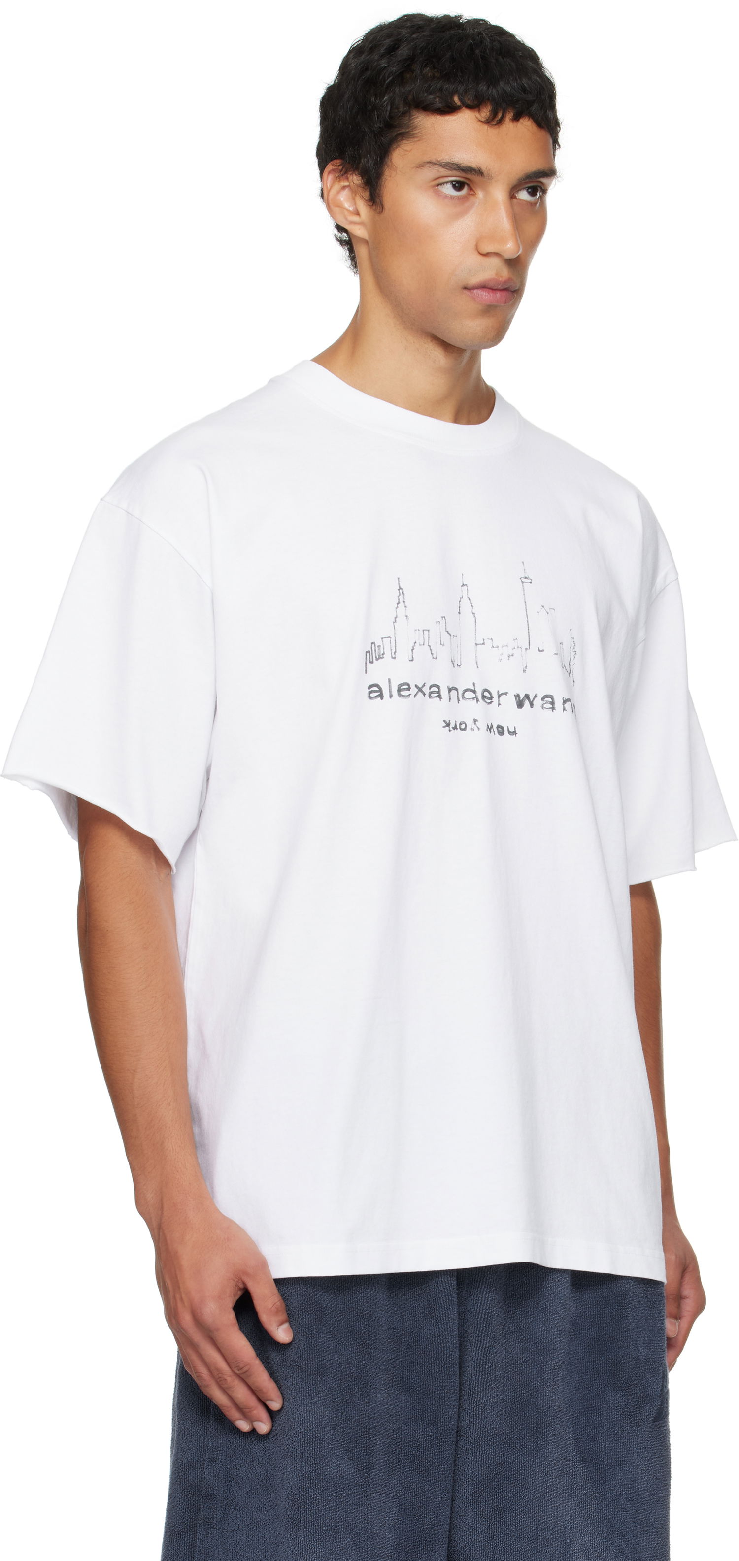 Majica Alexander Wang Alexander Wang Graphic Short Sleeve T-Shirt Bela | UCC3251842, 1