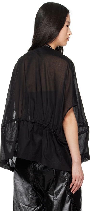 Srajce Rick Owens Rick Owens Hollywood Sail Sheer Zip Jacket Črna | RP01E7733 CV, 2