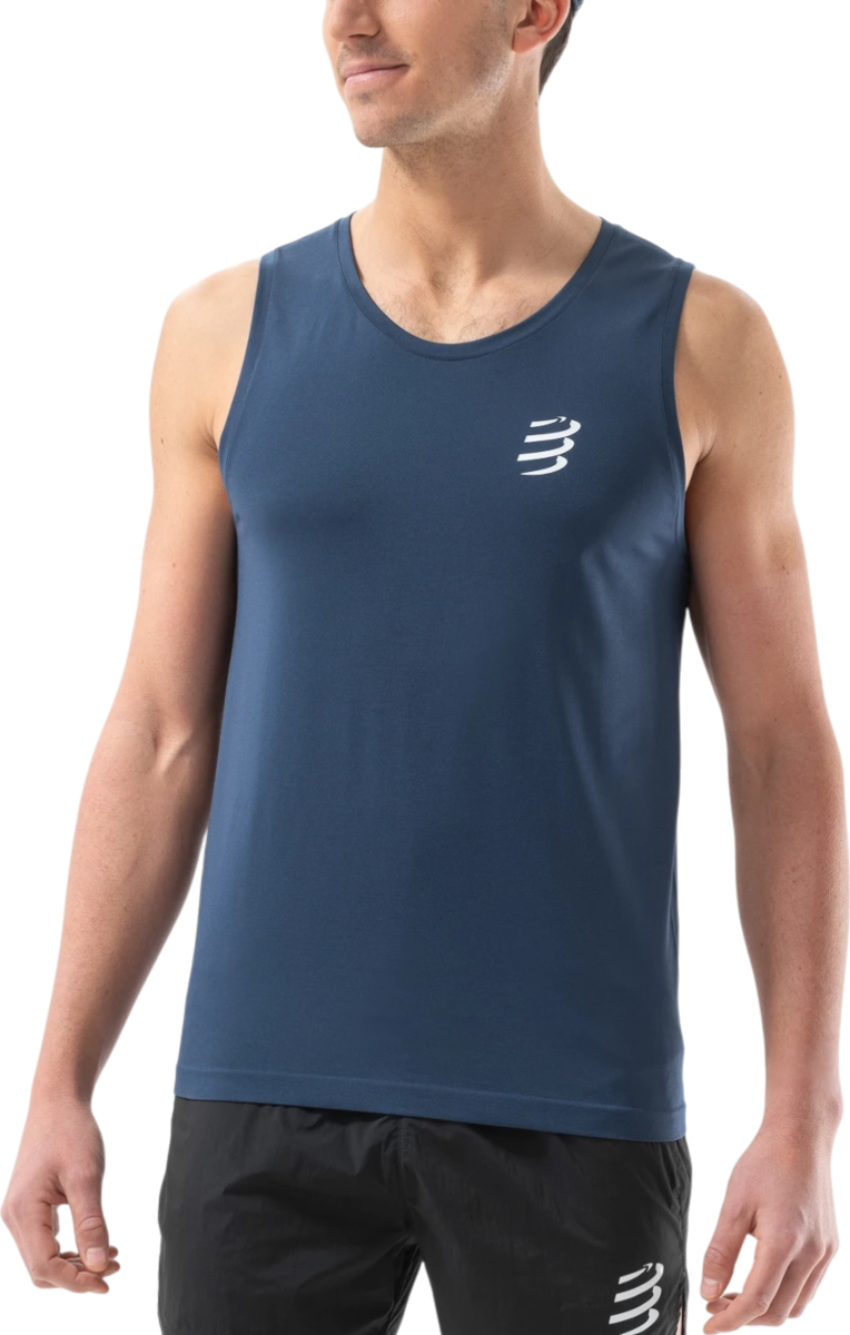 Majica brez rokavov Compressport Performance Singlet Modra | atsm7435-atsm7435055
