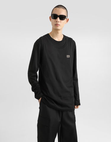 Majica brez rokavov Dolce & Gabbana Oversize Cotton Singlet With Tag Črna | G8QJ5TG7N7AN0000, 3