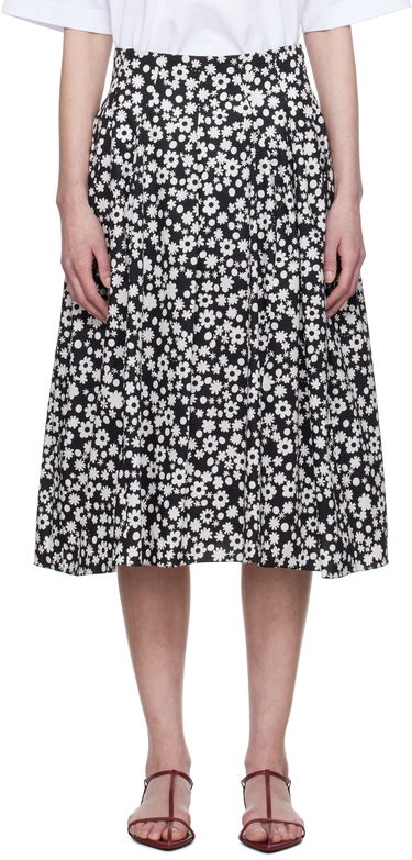 Krila Marni Marni Pop Fields Pleated Midi Skirt Črna | GOMA0703S0 UTC463, 0