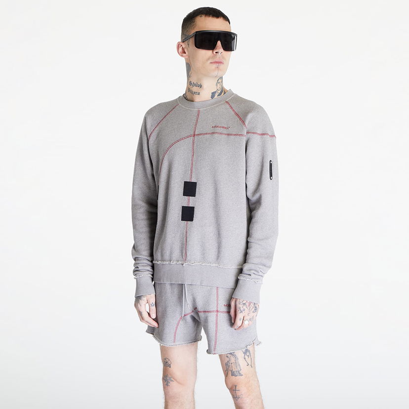 Pleteni pulover A-COLD-WALL* Intersect Crewneck Siva | ACWMW180 Cement
