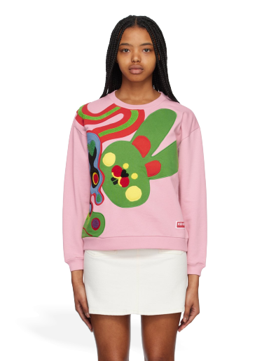 Pleteni pulover KENZO Paris Roza | FD52SW0444MF