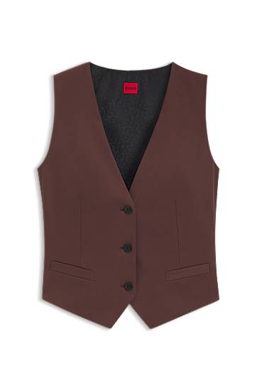 Telovnik BOSS Stretch Waistcoat Rjava | 50545278